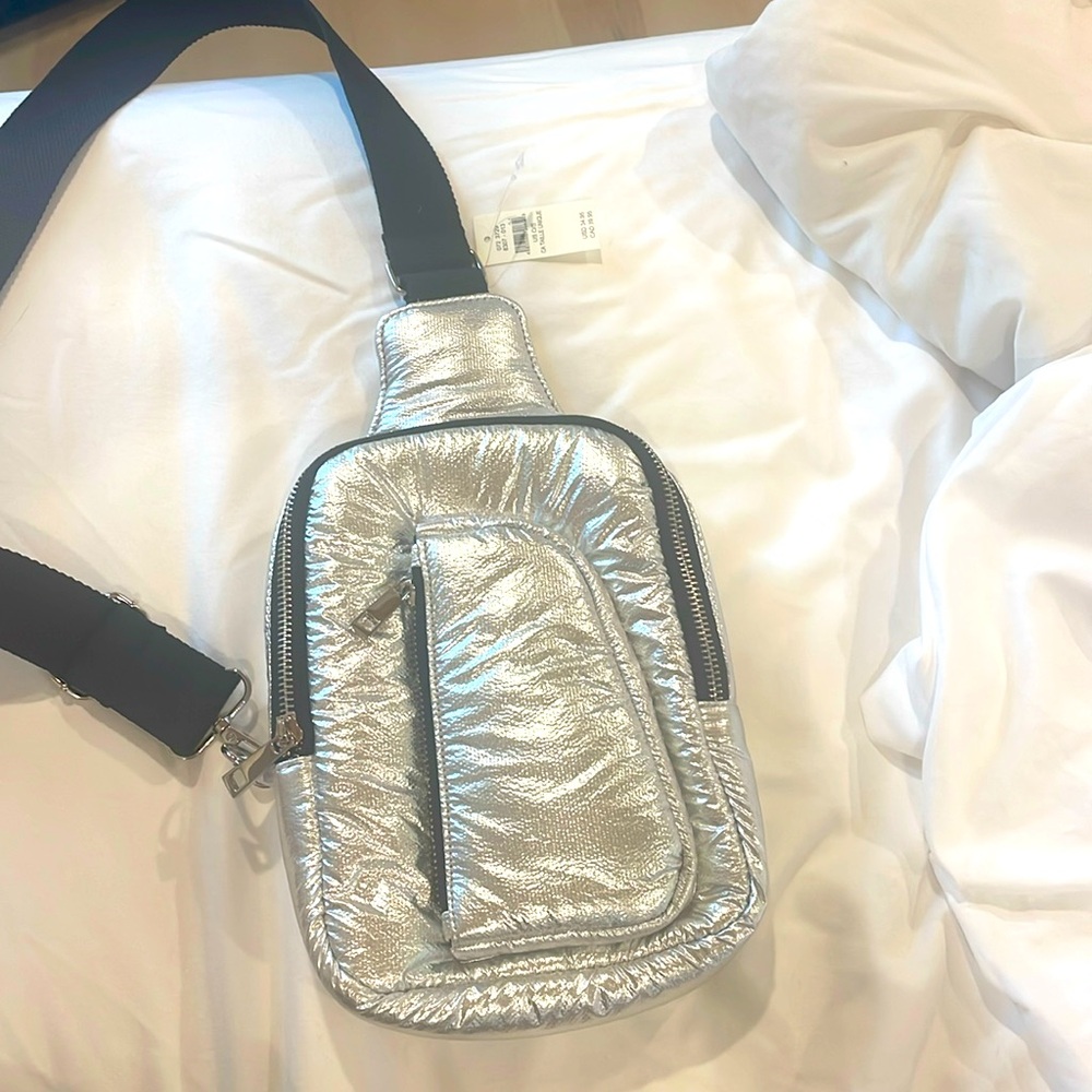 Aerie Silver Crossbody Bag